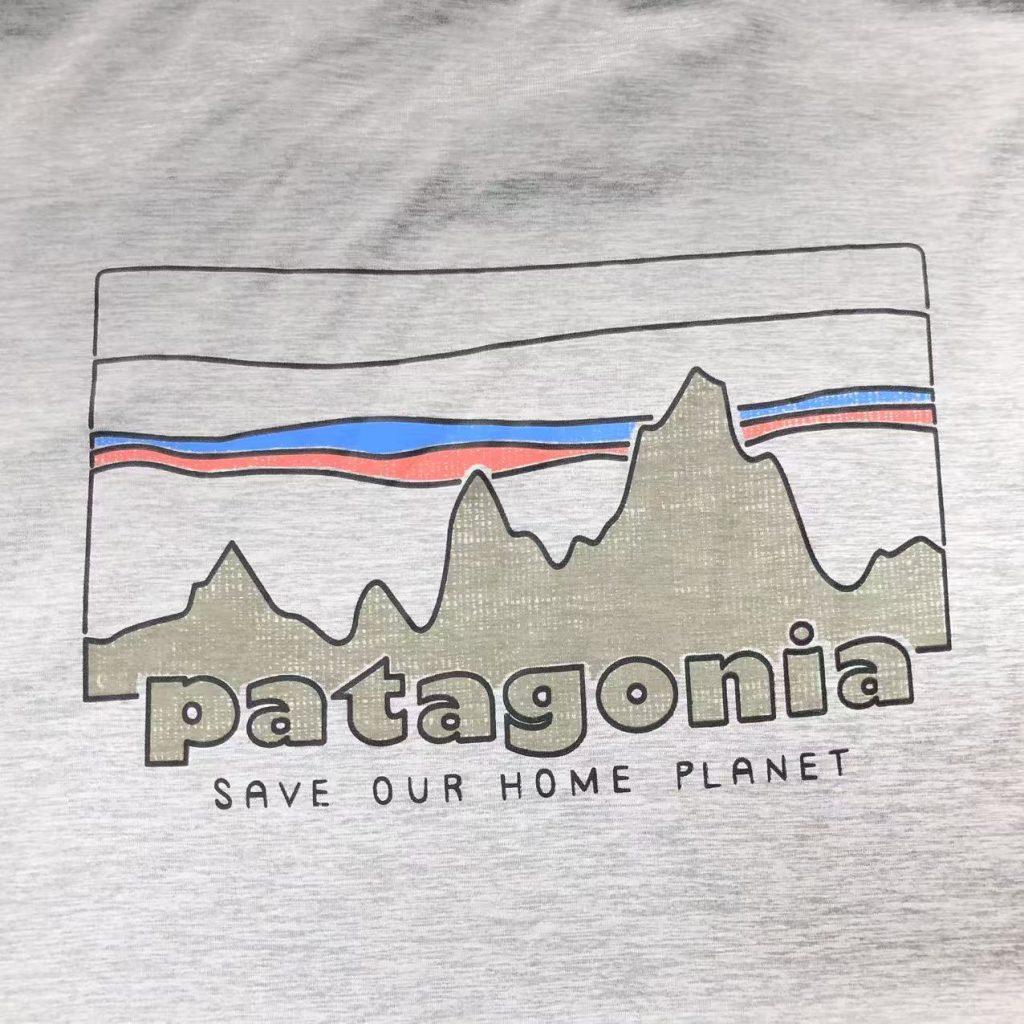 Patagonia Grey Mountain Logo Long Sleeve T Shirt OKZY20261197