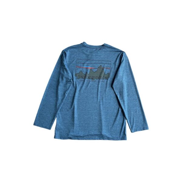 Patagonia Blue Mountain Logo Long Sleeve T Shirt OKZY20261198