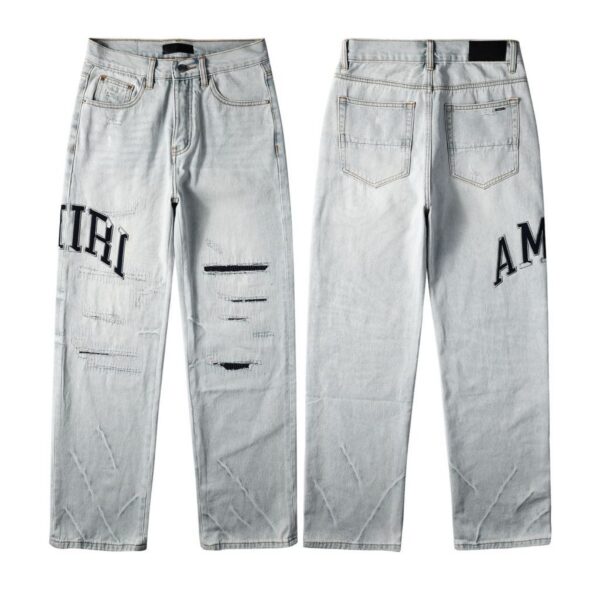 Amiri Letter Baggy Ripped Jeans OKZY202611