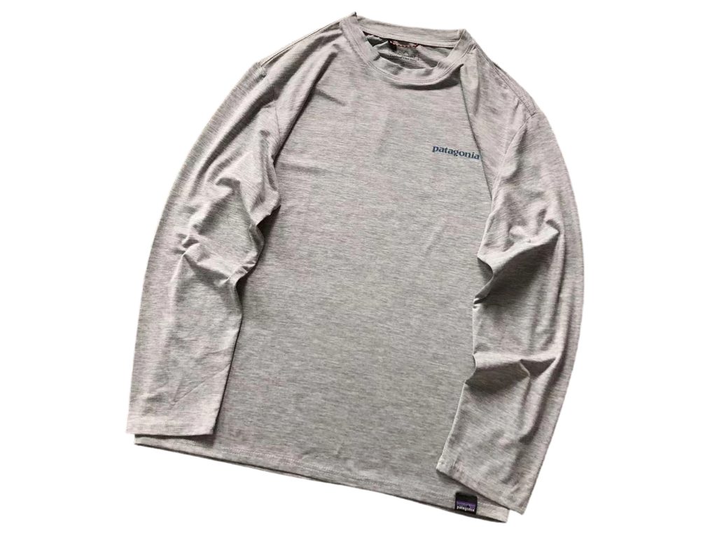 Patagonia Grey Wave Logo Long Sleeve T Shirt OKZY20261201