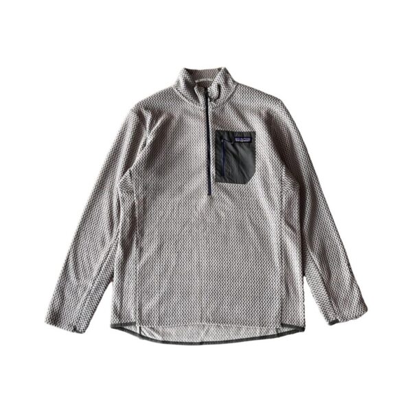 Patagonia Light Grey Half Zip Waffle Fleece Pullover OKZY20261206