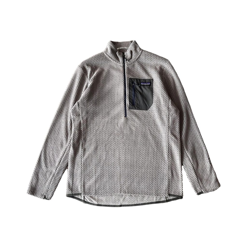 Patagonia Light Grey Half Zip Waffle Fleece Pullover OKZY20261206