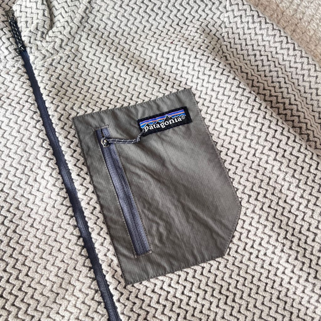 Patagonia Light Grey Half Zip Waffle Fleece Pullover OKZY20261206