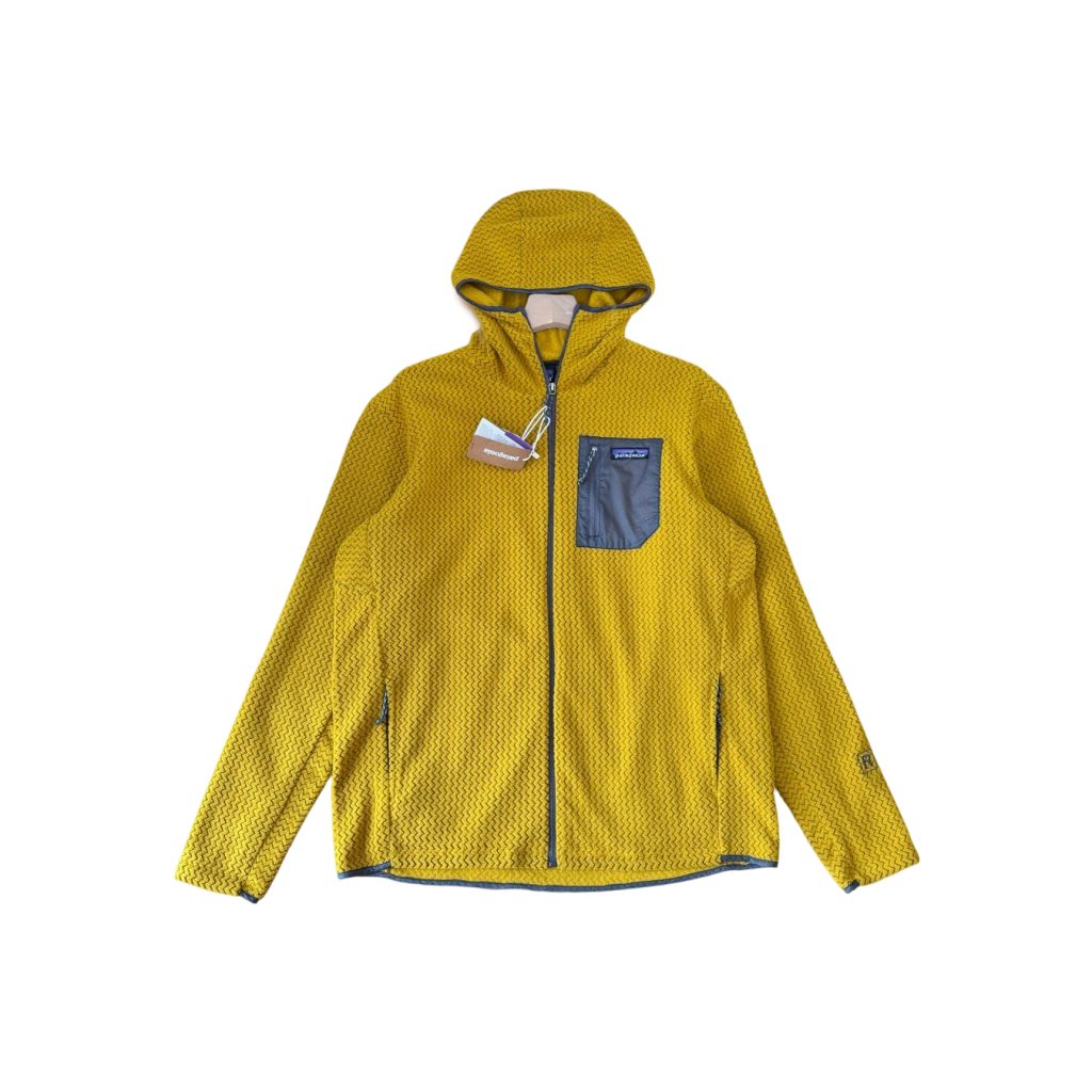 Patagonia Yellow Waffle Full Zip Hoodie OKZY20261211