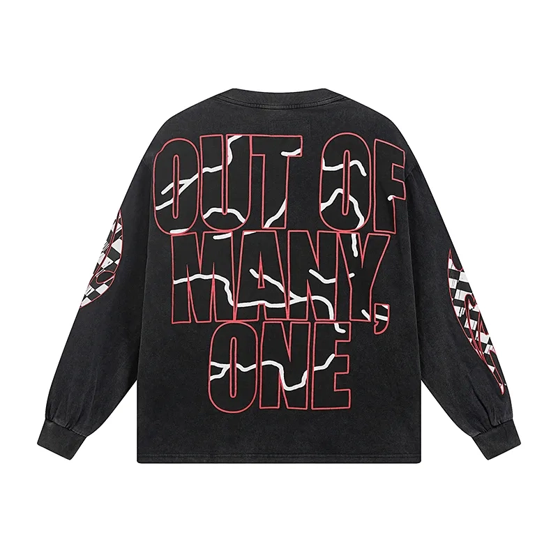 Godspeed Skeleton Racer Print Black Long Sleeve Tee OKZY20261227