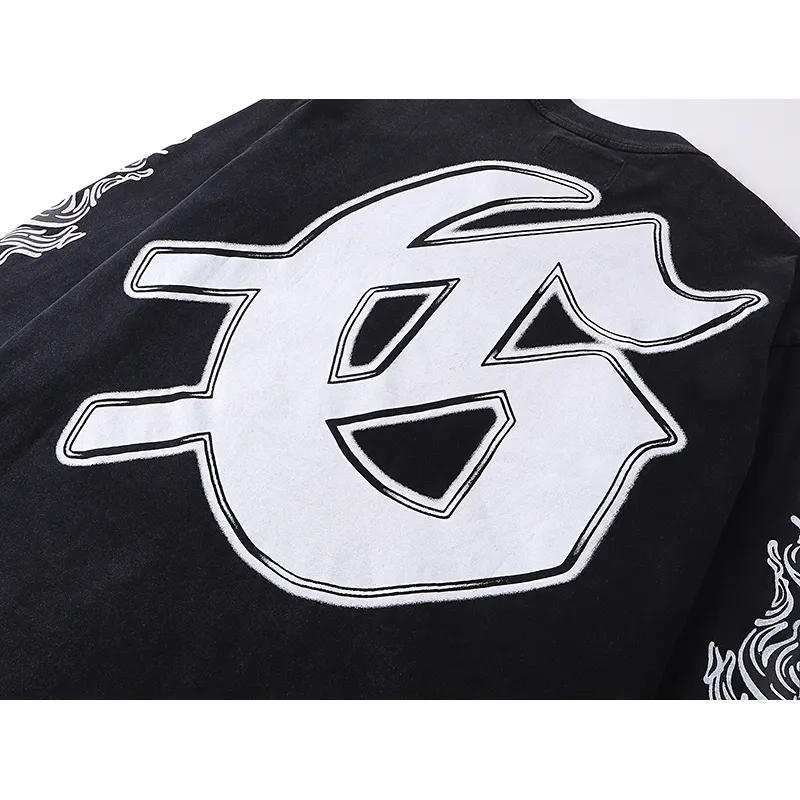 Godspeed Cliff Figure Graphic Black Long Sleeve Tee OKZY20261228