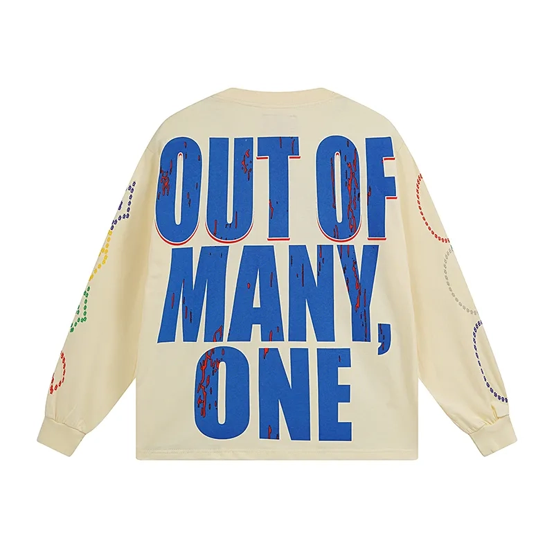 Godspeed USA Basketball Skeleton Player Print Beige Long Sleeve Tee OKZY20261231