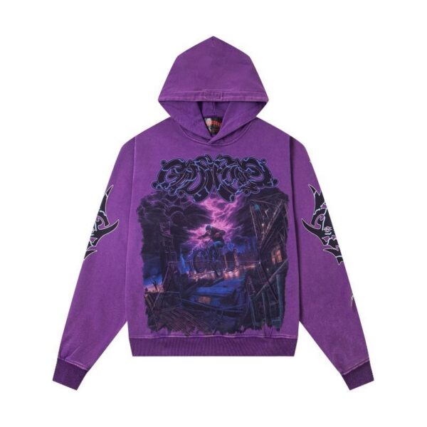 Godspeed Purple Lightning Graphic Hoodie OKZY20261243