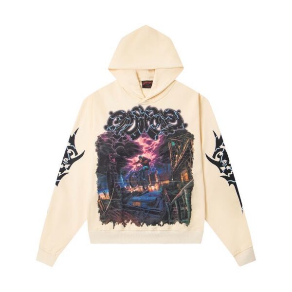 Godspeed Cream Lightning Graphic Hoodie OKZY20261244