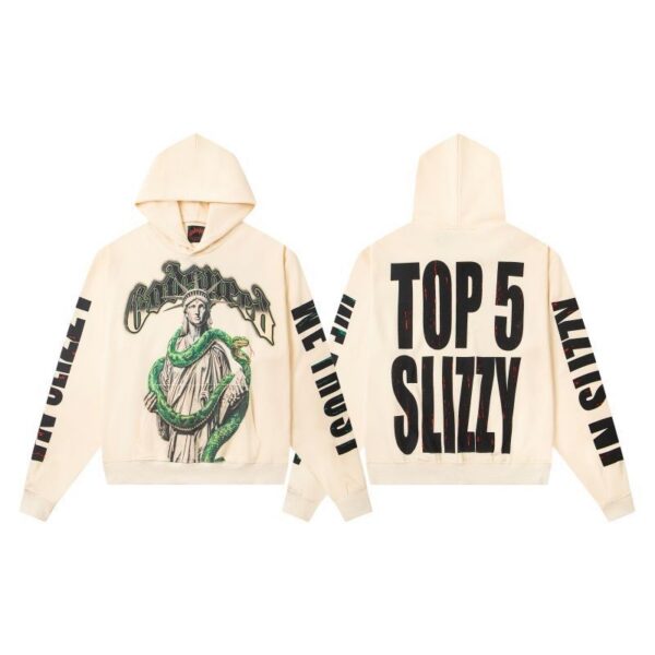 Godspeed Cream Statue Of Liberty Snake Hoodie OKZY20261249