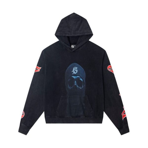 Godspeed Black Washed Ski Mask Graphic Hoodie OKZY20261252