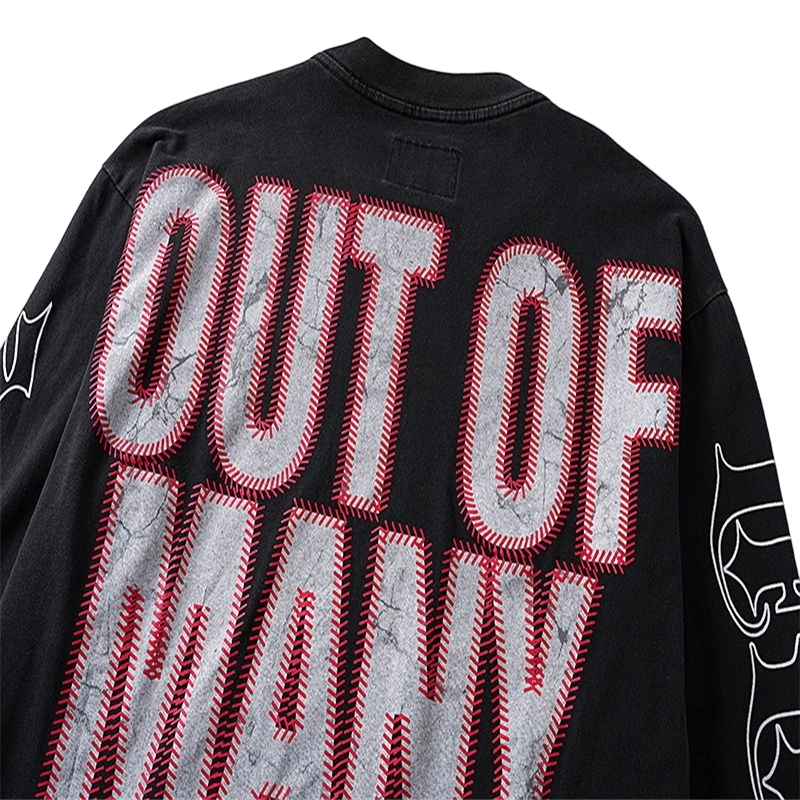 Godspeed Black Skeleton Baseball Pitcher Long Sleeve Tee OKZY20261267