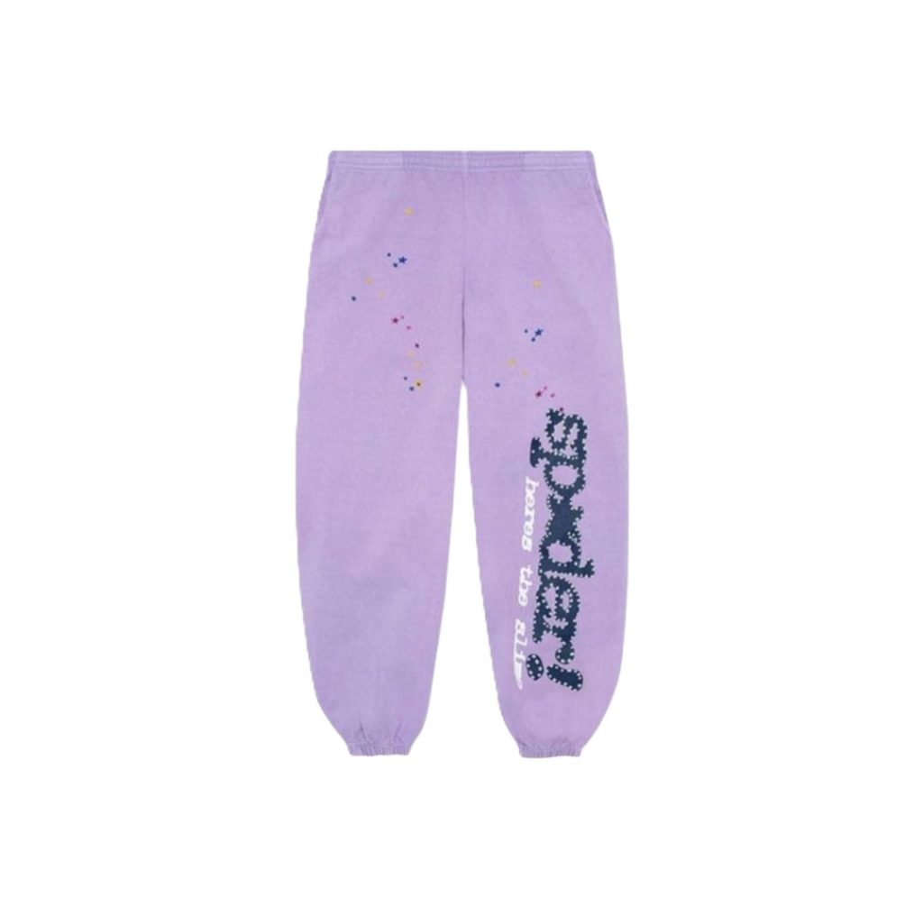 Sp5der Worldwide Lavender Graphic Sweatpants OKZY2026127