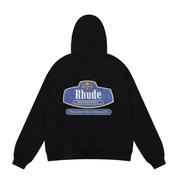 Rhude Black Motorsport Monaco Grand Prix Hoodie OKZY20261283