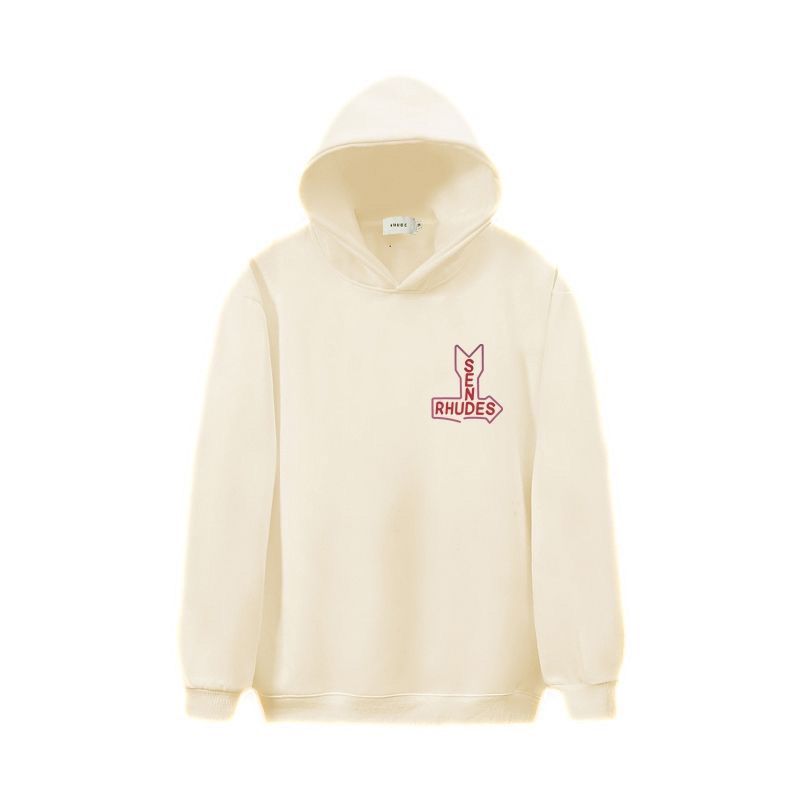 Rhude Cream Sen Rhudes Sunday Morning Fever Hoodie OKZY20261284