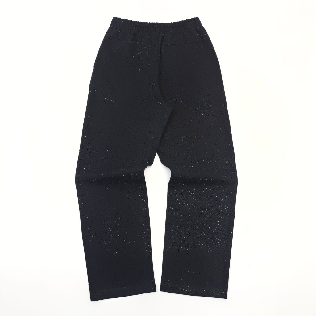 Sp5der Black Rhinestone Logo Sweatpants OKZY2026129