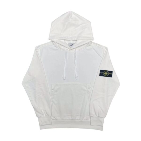 Stone Island White Classic Patch Hoodie OKZY20261311