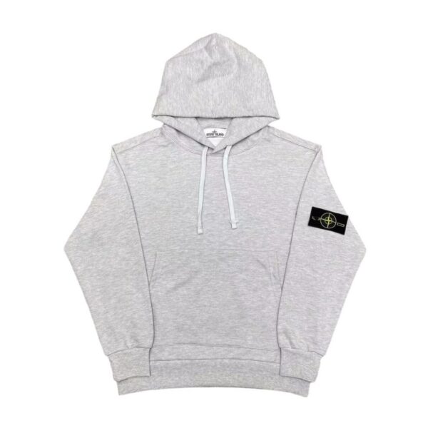 Stone Island Light Grey Classic Patch Hoodie OKZY20261314
