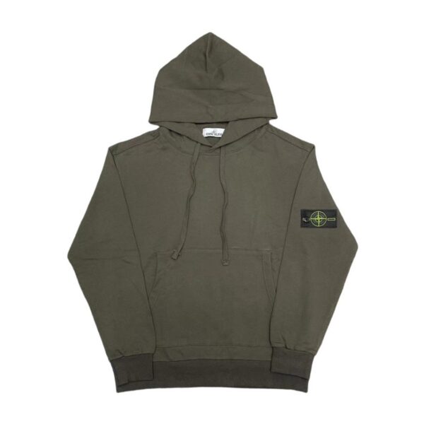 Stone Island Olive Green Classic Patch Hoodie OKZY20261315