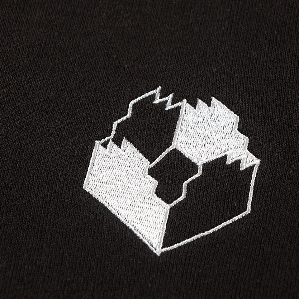 Cav Empt Black Fragment Cube Logo Hoodie OKZY20261319