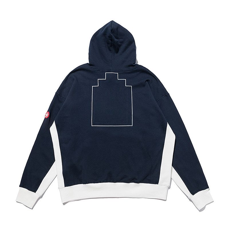 Cav Empt Navy Color Block Art Print Hoodie OKZY20261320