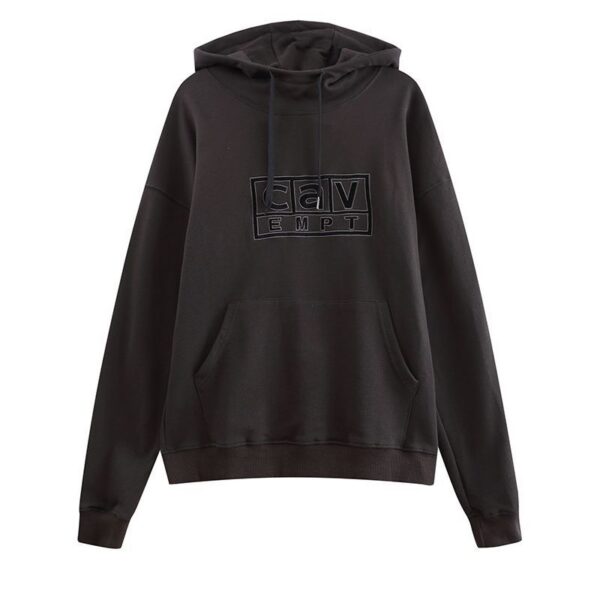 Cav Empt Dark Grey Box Logo Embossed Hoodie OKZY20261321