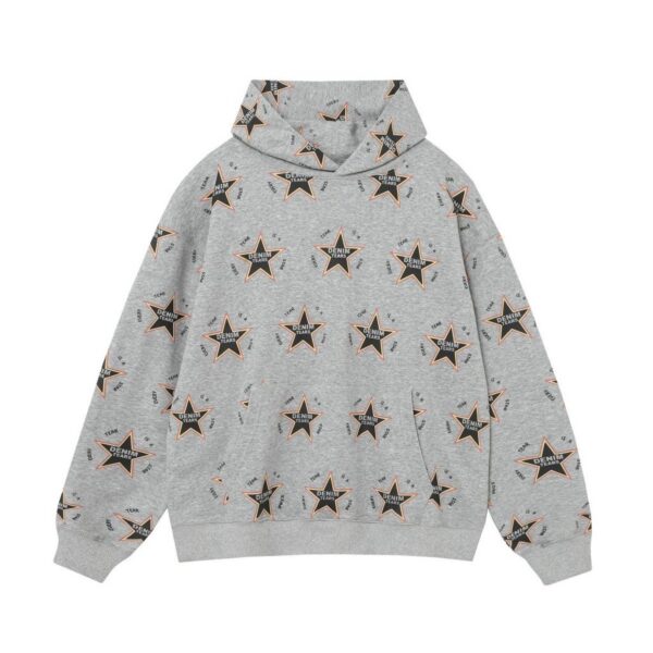 Denim Tears Grey All Over Star Print Hoodie OKZY20261327