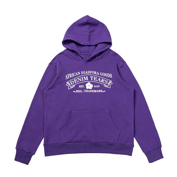 Denim Tears Purple African Diaspora Goods Logo Hoodie OKZY20261332