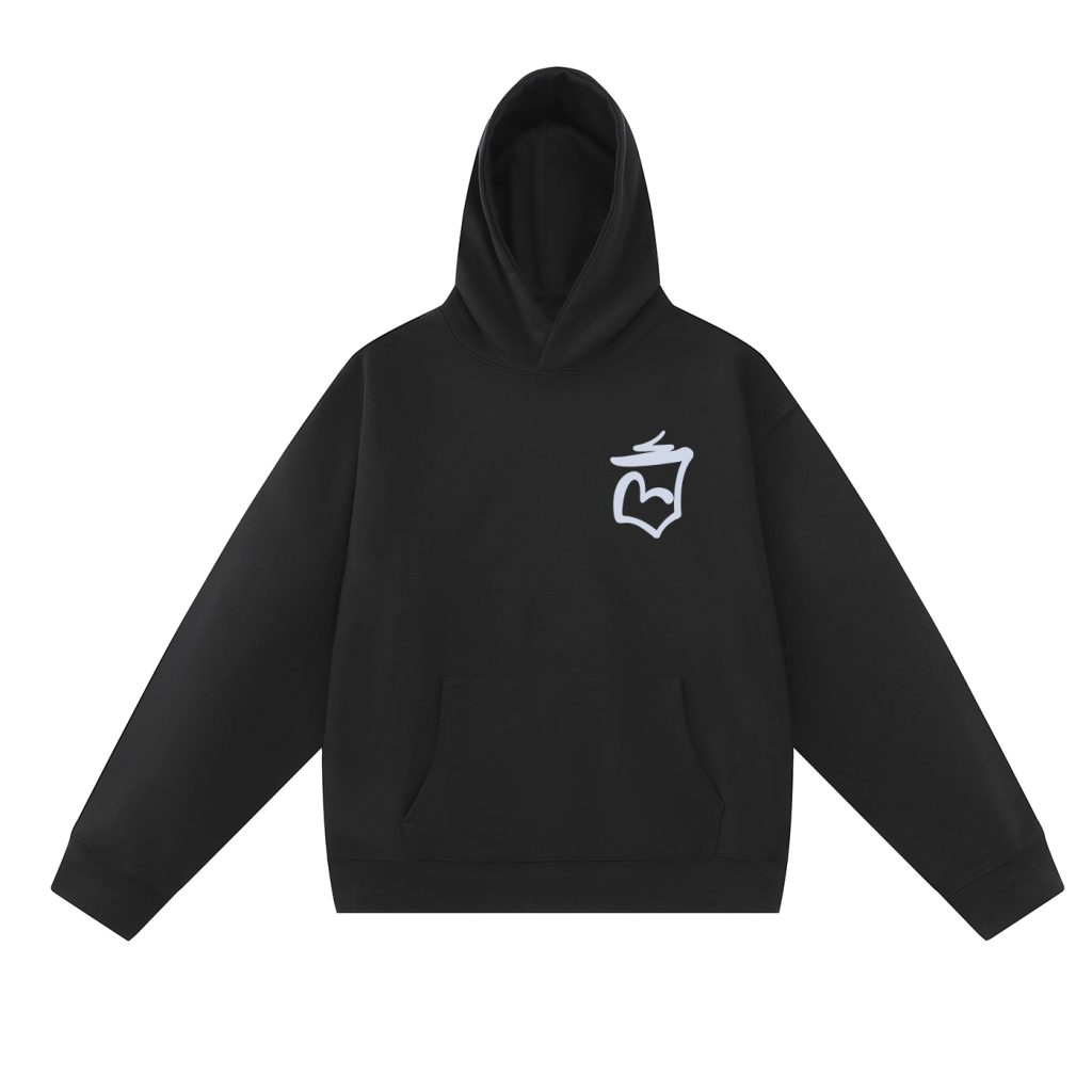 Evisu Black White Small Seagull Badge Hoodie OKZY20261339