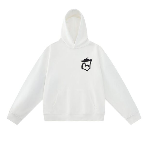 Evisu White Black Small Seagull Badge Hoodie OKZY20261340