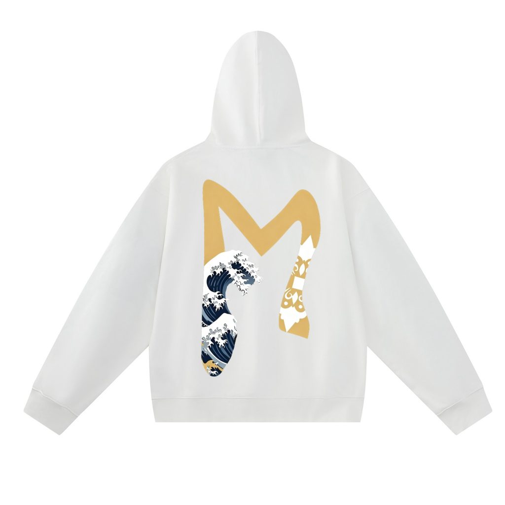 Evisu White Back Wave Big Seagull Hoodie OKZY20261344