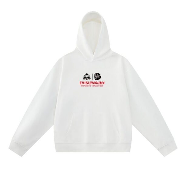Evisu Black Back Daruma Mask Graphic Hoodie OKZY20261346
