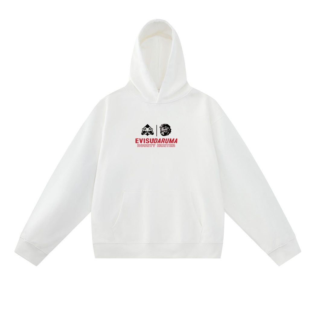Evisu Black Back Daruma Mask Graphic Hoodie OKZY20261346