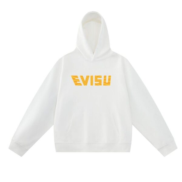 Evisu White Evisu Flower Circle Logo Hoodie OKZY20261350