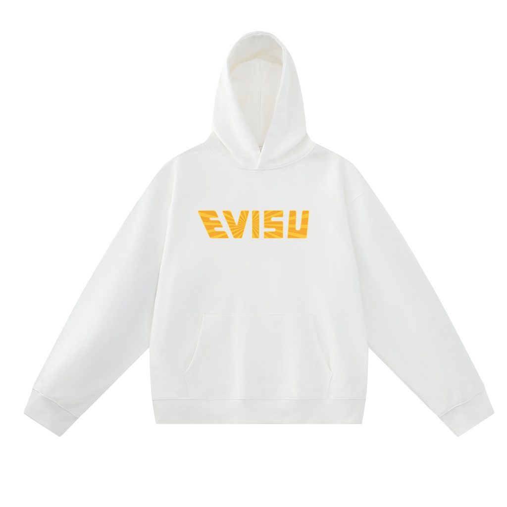 Evisu White Evisu Flower Circle Logo Hoodie OKZY20261350