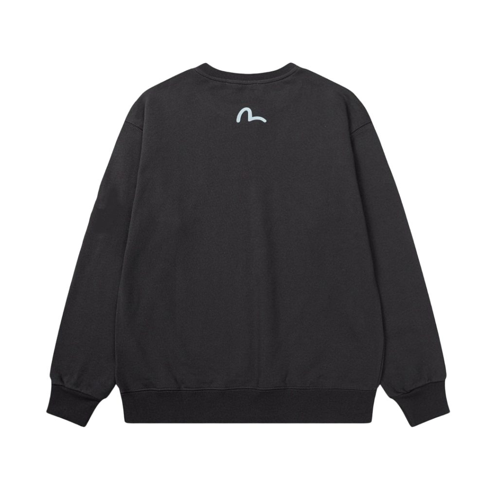 Evisu Black Two Tone Seagull Logo Crewneck Sweatshirt OKZY20261354