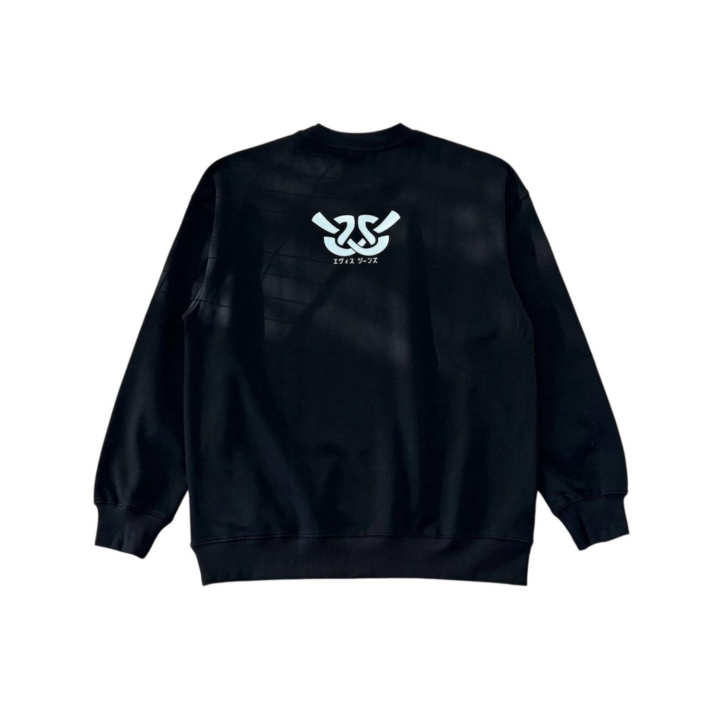 Evisu Black Koi Fish Big M Logo Crewneck Sweatshirt OKZY20261363
