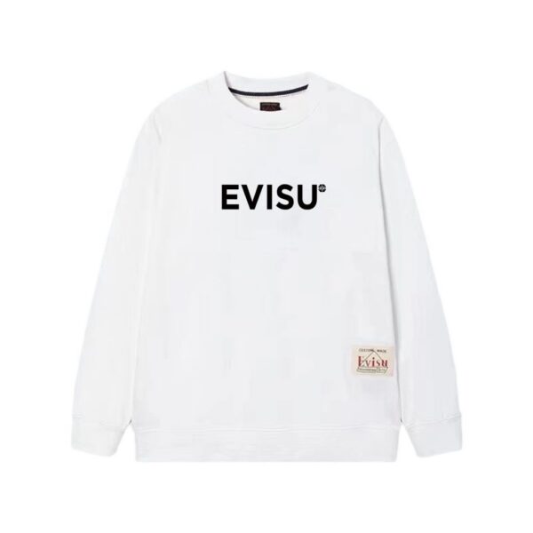 Evisu White Hand Drawn Big M Logo Crewneck Sweatshirt OKZY20261364