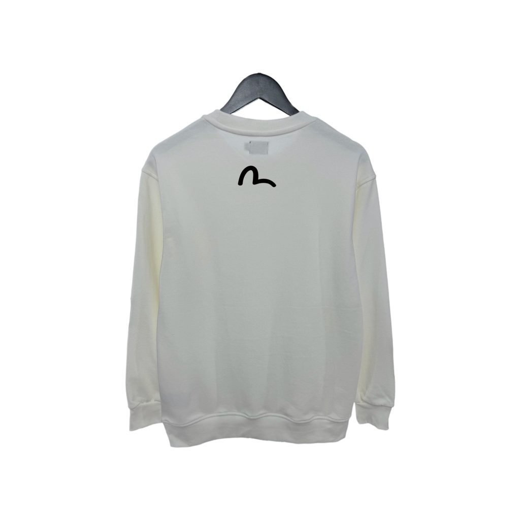 Evisu White Small M Logo Crewneck Sweatshirt OKZY20261370