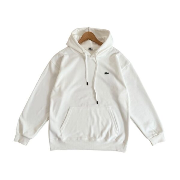 Lacoste White Small Croc Logo Hoodie OKZY20261375
