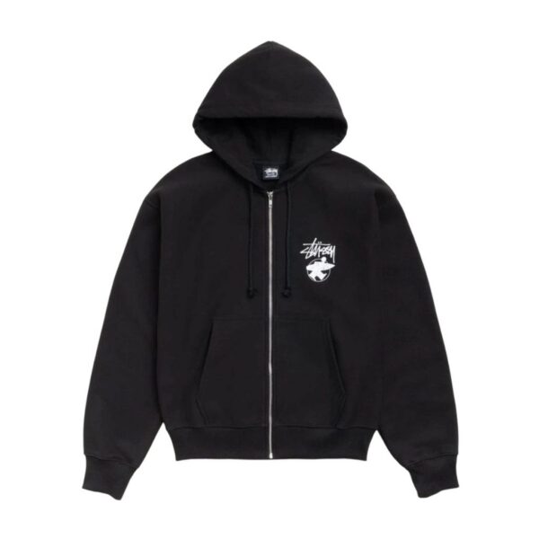 Stussy Black Built For The Long Haul Back Print Hoodie OKZY20261379