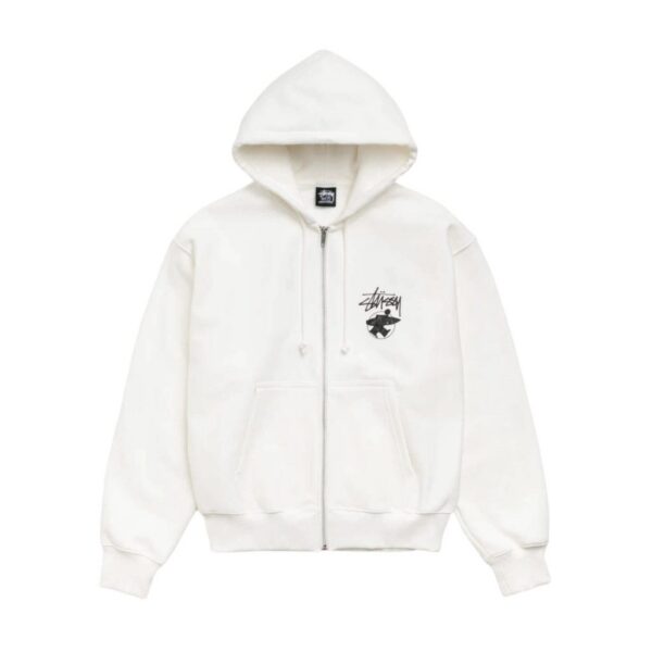 Stussy White Built For The Long Haul Back Print Hoodie OKZY20261380