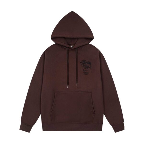 Stussy Brown Small Embroidery Logo Hoodie OKZY20261384