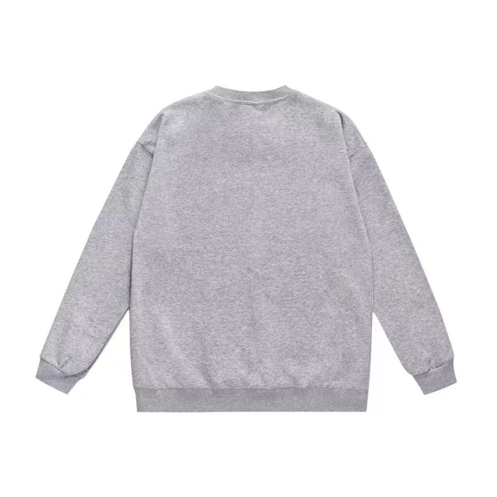 Bape Heather Grey Camo Baby Milo Logo Crewneck Sweatshirt OKZY20261394