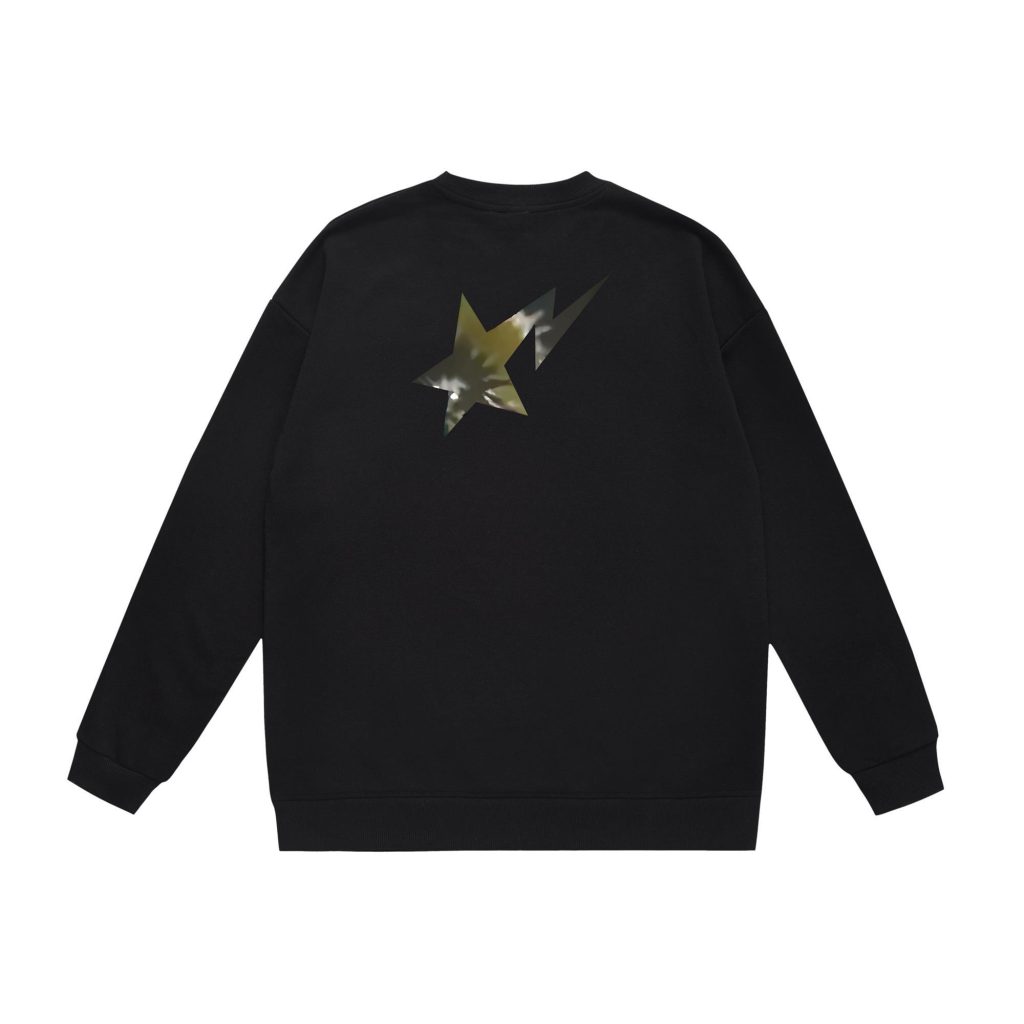 Bape Black Bape Sta Logo Crewneck Sweatshirt OKZY20261396