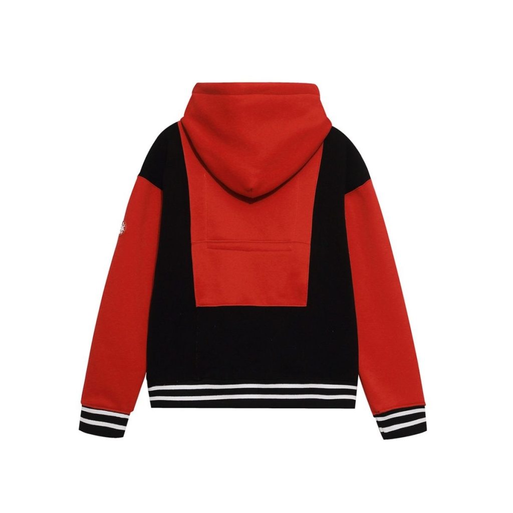 Cav Empt Red Black Panel Phone Graphic Hoodie OKZY20261399