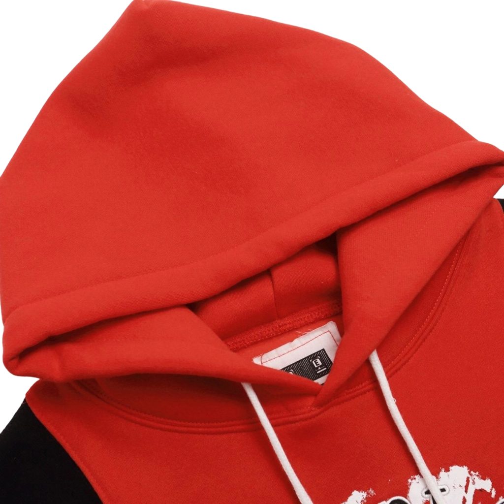 Cav Empt Red Black Panel Phone Graphic Hoodie OKZY20261399