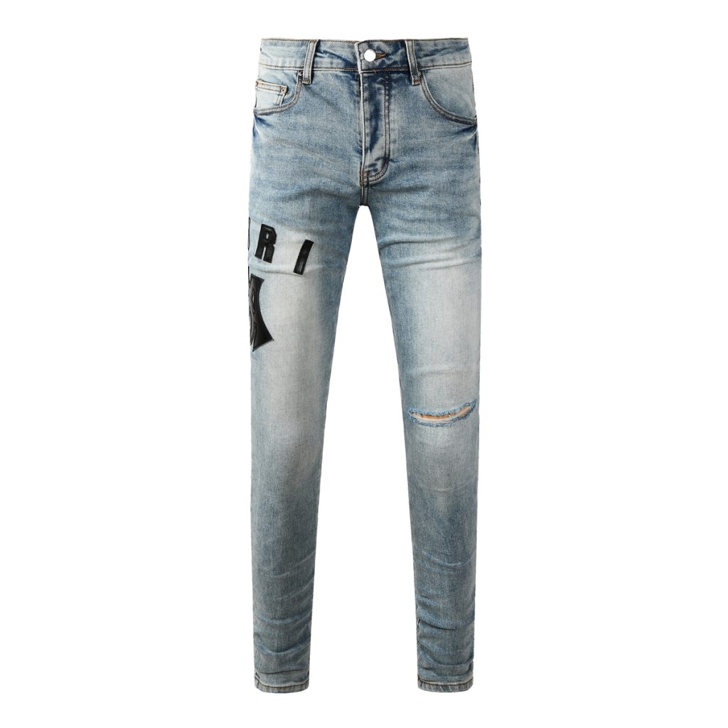 Amiri Logo Ripped Skinny Jeans OKZY202613