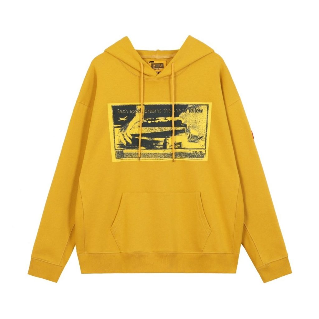 Cav Empt Mustard Yellow Vintage Poster Hoodie OKZY20261402