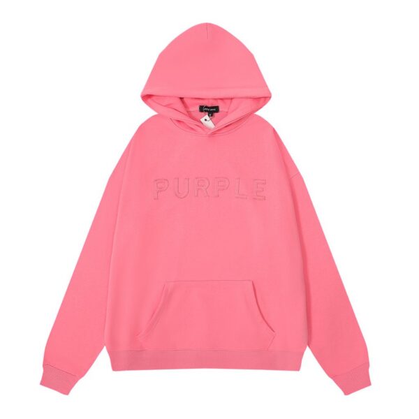 Purple Brand Pink Embossed Logo Hoodie OKZY20261406